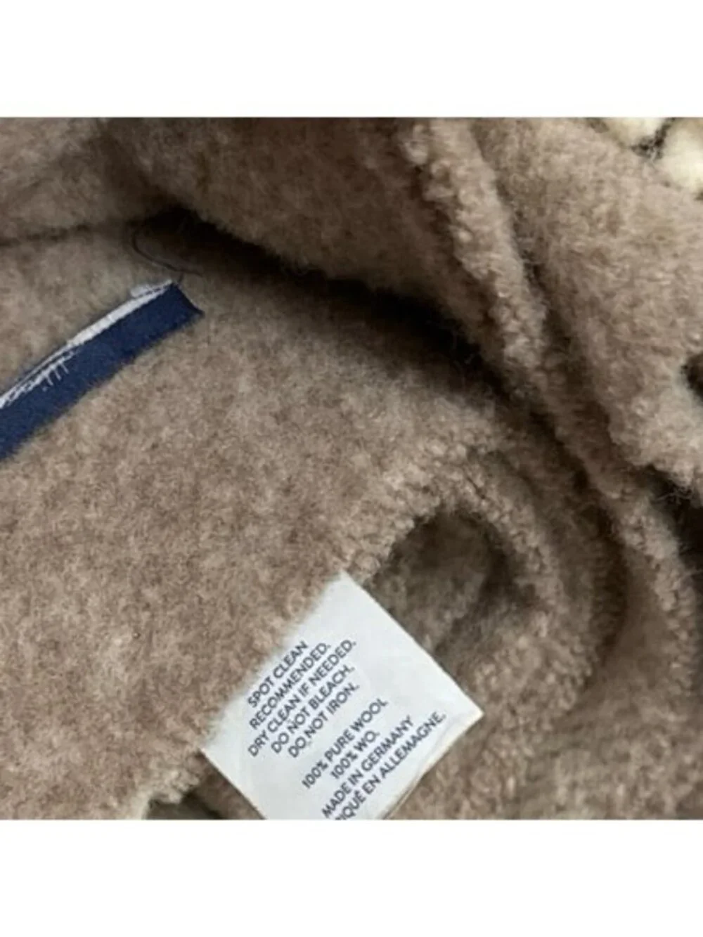 Brooklinen 100% Wool Fringe Blanket Throw 58x76 Neutral